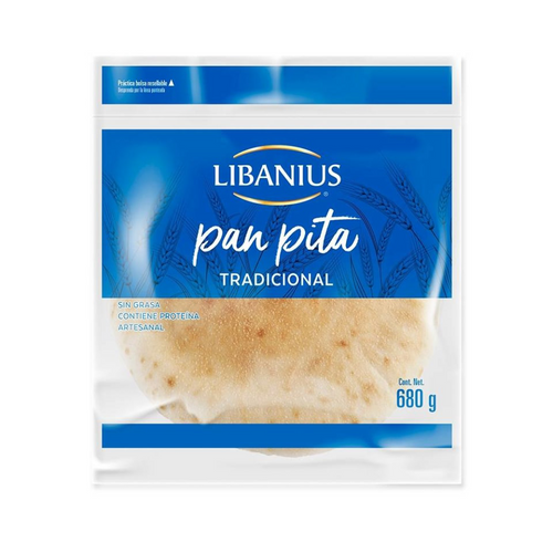 Pan pita arabe libanius 680gr