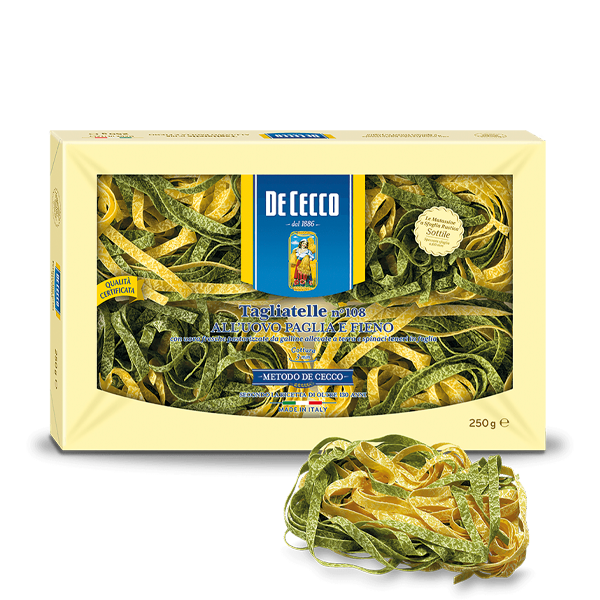 Pasta tagliatelle paglia e fieno huevo y espinacas 250g