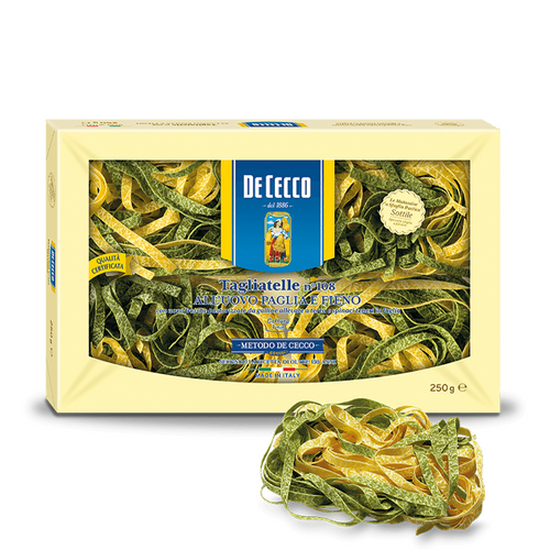 Pasta tagliatelle paglia e fieno huevo y espinacas 250g