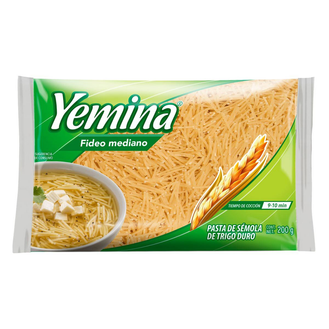 Pasta fideo mediano yemina 200 gr