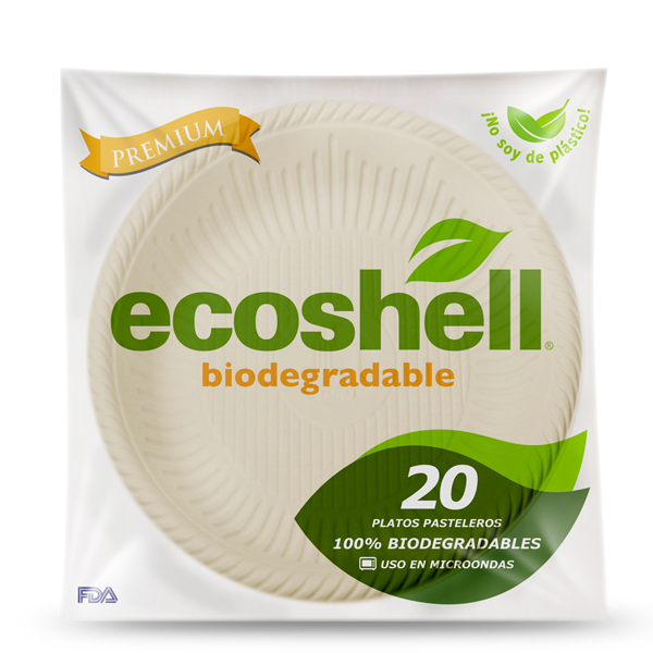 Plato pastelero bio ecoshell c/20pzas