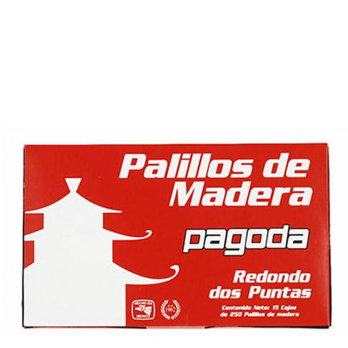 Palillo pagoda cajita c/250 pzas pza