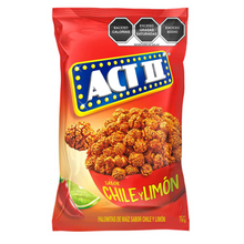Palomitas chile y limón explotadas act II 110g pza