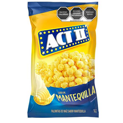 Palomitas mantequilla explotadas act II 110g pza