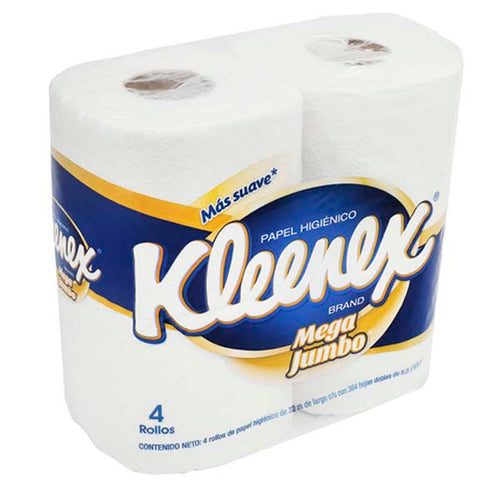 Papel sanitario kleenex 350 hojas c/4 rollos pza