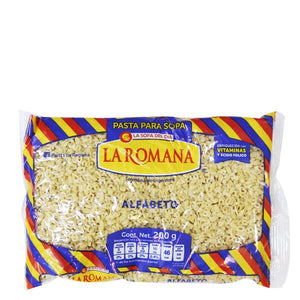 Pasta de letras la romana 200 gr pza