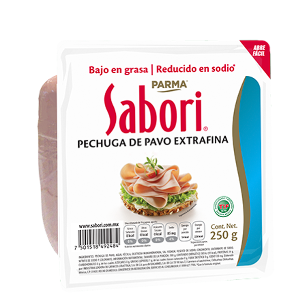 Pechuga de pavo sabori 250gr pza