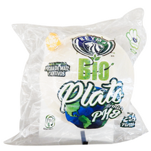 Plato No. 8 redondo liso biodegradable Reyma 20 Pzas.