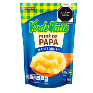 Puré de papa mantequilla verde valle 80gr pza