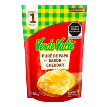 Puré de papa sabor cheddar verde valle 80gr pza