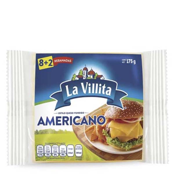 Queso amarillo la villita 175gr pza