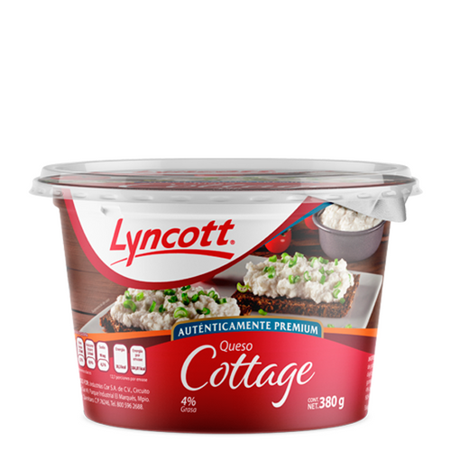 Queso cottage lyncott 380gr pza