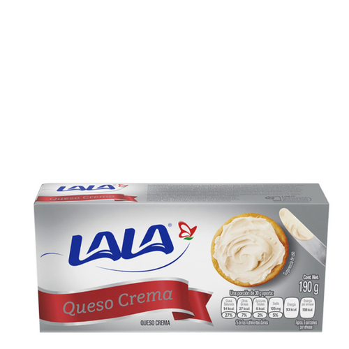 Queso crema lala 190gr pza