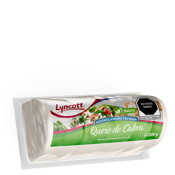 Queso de cabra natural lyncott 200gr pza