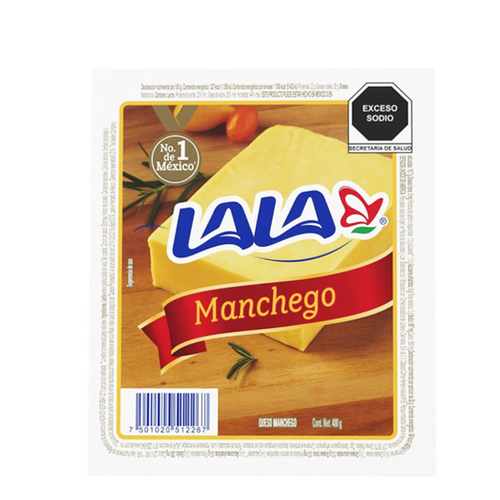 Queso manchego lala 400gr pza