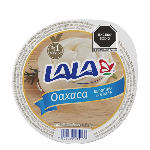 Queso oaxaca light lala 400gr pza