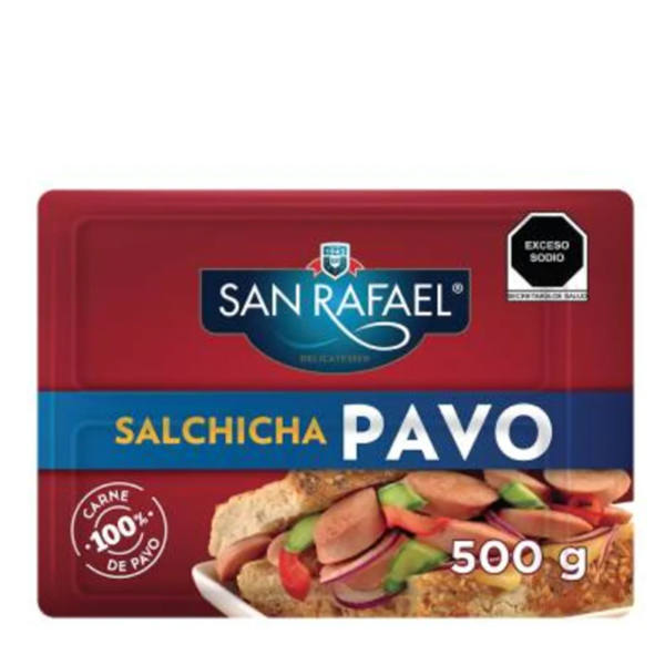 Salchicha pavo san rafael 500gr pza