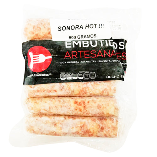 Salchicha sonora hot ravi 500gr pza