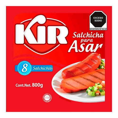 Salchicha p/asar kir 800gr pza