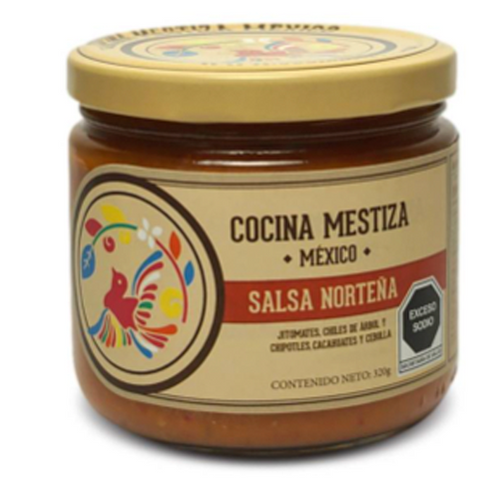 Salsa norteña estilo chihuahua cocina mestiza 320gr pza