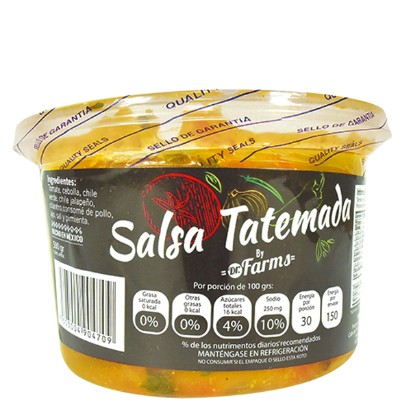 Salsa tatemada dr farms 500gr pza