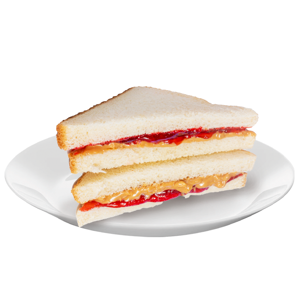 Sándwich crema de maní y jalea PB&J pza.