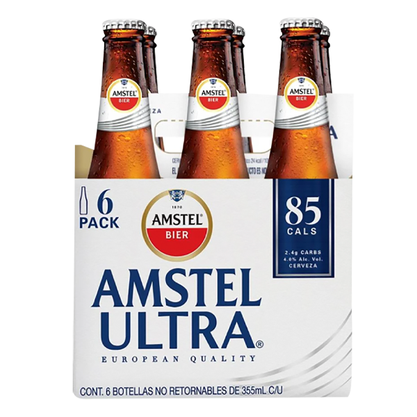 Cerveza Amstel ultra botella 6pack