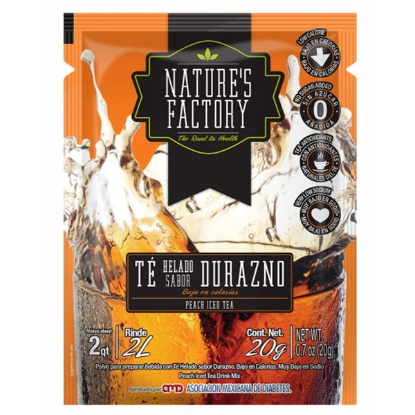 Té en polvo natures factory varios sabores pza