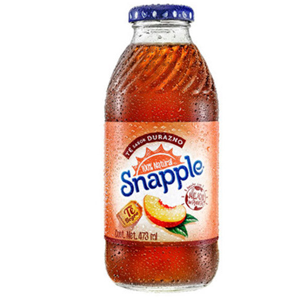 Te helado durazno snapple 473ml pza