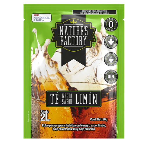 Té en polvo natures factory varios sabores pza