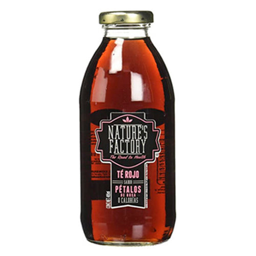 Te rojo petalos de rosa natures factory sin azucar 485ml pza