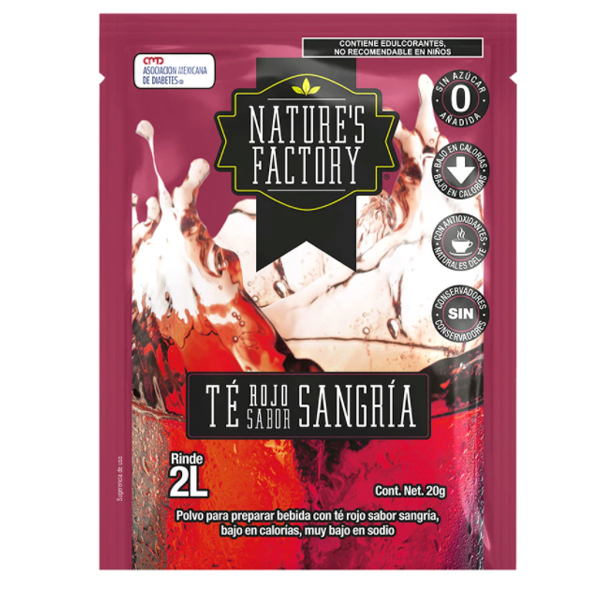 Té en polvo natures factory varios sabores pza