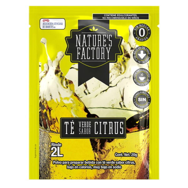 Té en polvo natures factory varios sabores pza