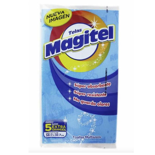 Toallas limpieza magitel pqte. 5 pzas. pza
