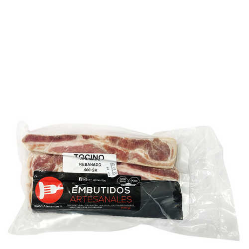 Tocino ahumado ravi 500gr pza