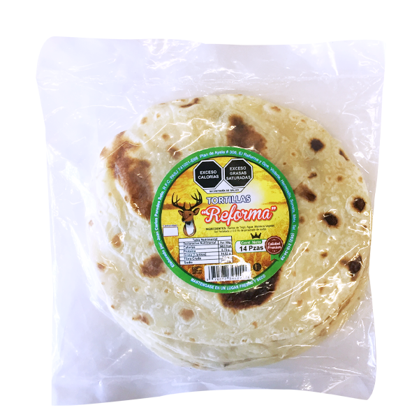 Tortilla de harina mediana reforma con 14 pzas