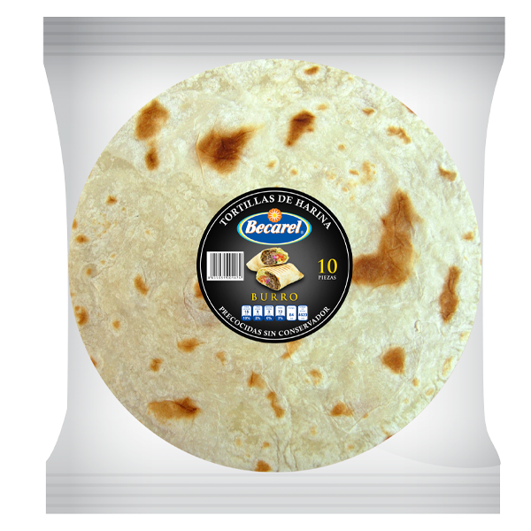 Tortilla p/burro becarel c/10pzas