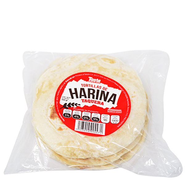 Tortilla de harina taquera c/20 pza taste pza