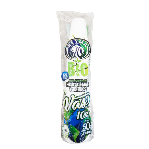 Vaso No.10 líquido frío biodegradable Reyma  50 Pzas
