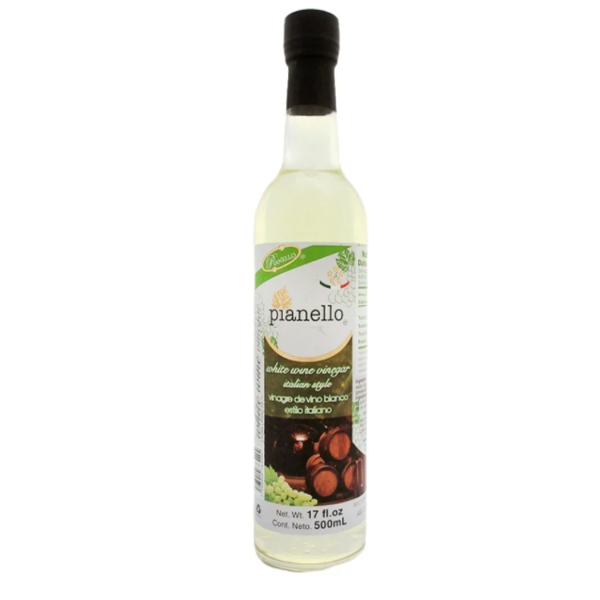 Vinagre al vino blanco pianello 500ml pza