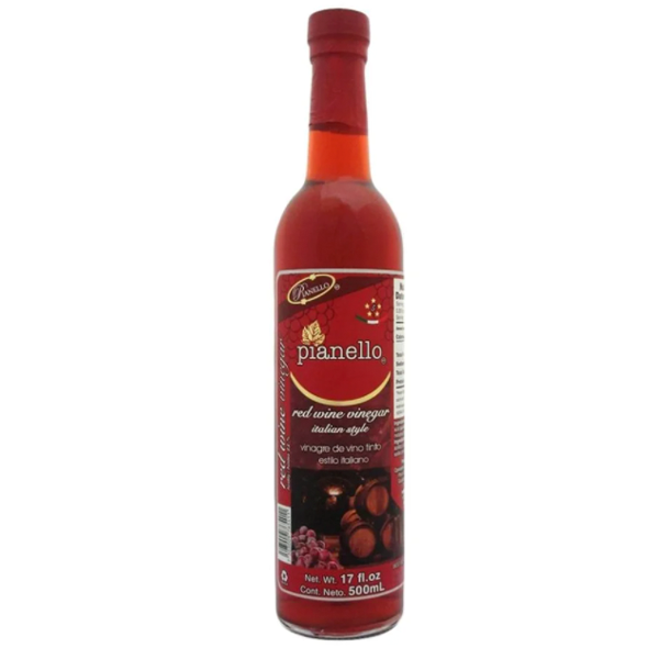 Vinagre de vino tinto pianello 500ml pza