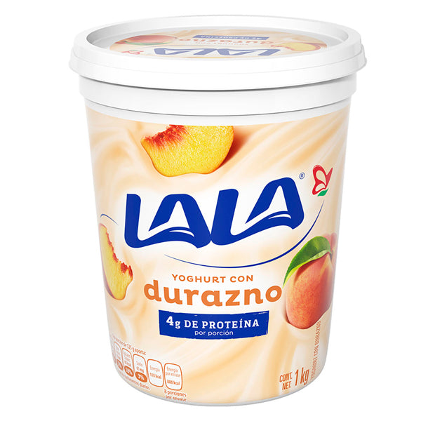 Yogurt batido durazno lala 1 kg pza