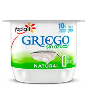 Yoghurt batido natural sin azucar griego 145gr pza