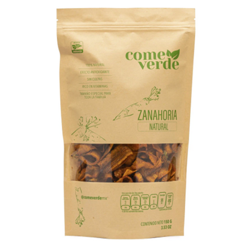 Zanahoria natural chips come verde 150gr pza
