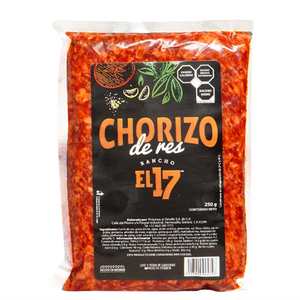 Chorizo de res rancho el 17 250gr pza