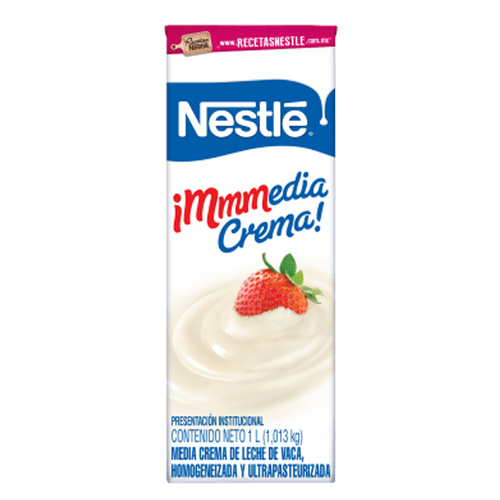 Media crema nestlé  1lt pza