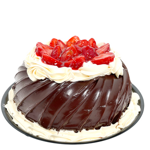 Pastel chocolate con fresas Bakery pza