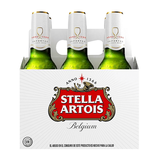 Cerveza Stella Artois botella 6pack